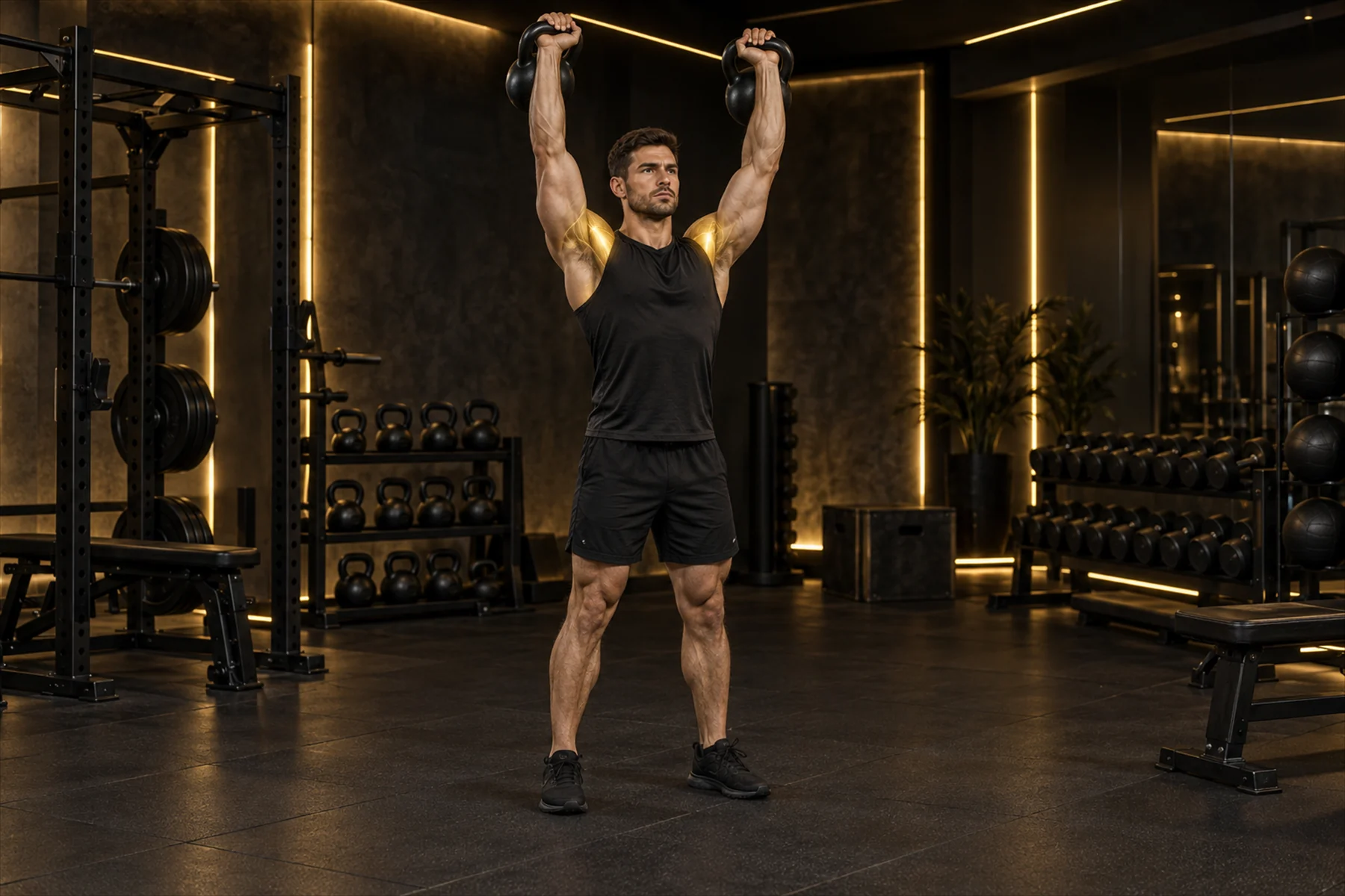 Kettlebell Standing Shoulder Press