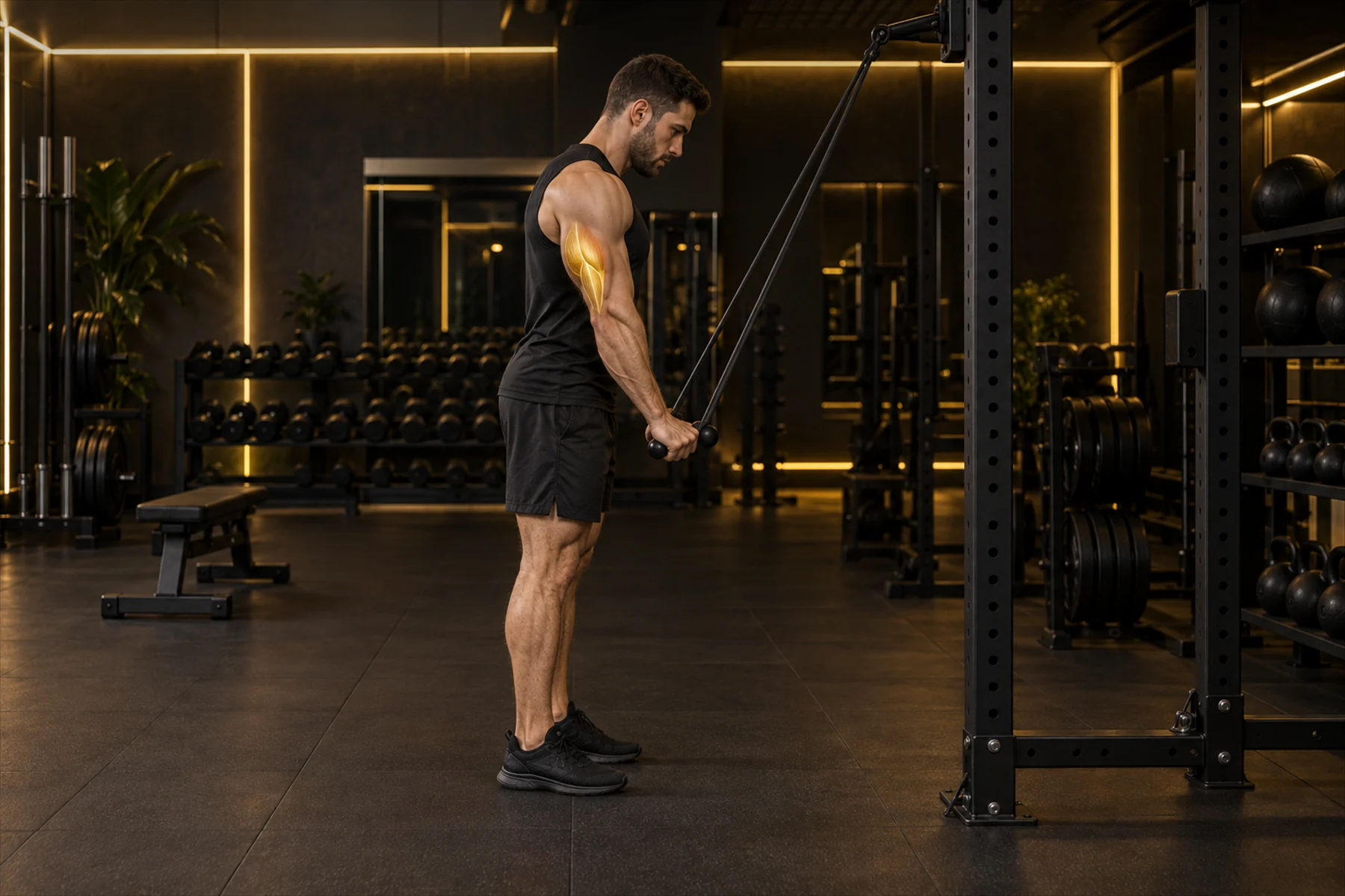 Resistance Band Rope Pushdown