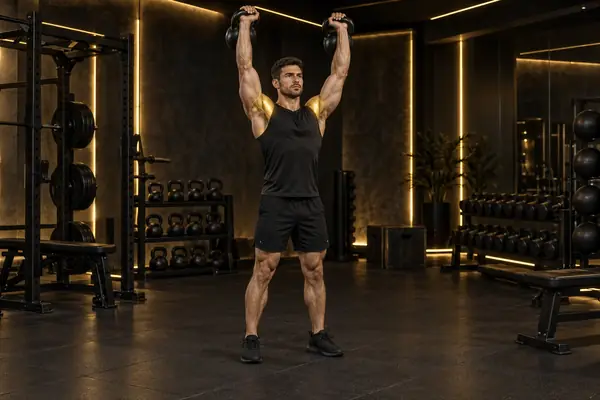 Kettlebell Standing Shoulder Press
