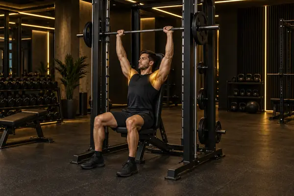 Smith Machine Seated Shoulder Press