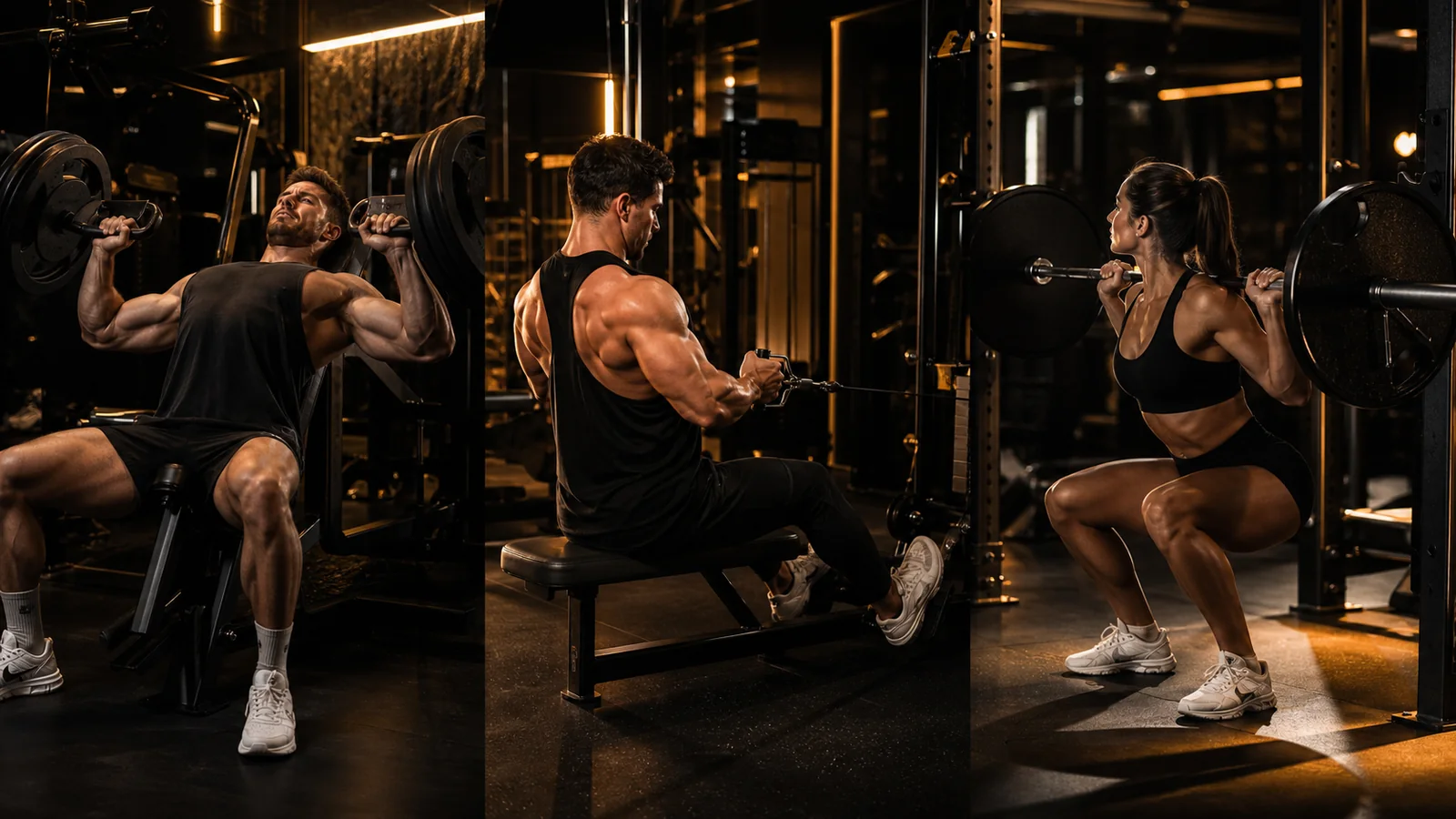 An athlete training in the gym